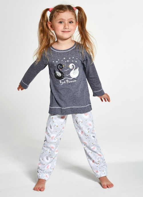 Gyermek minőségi pamut pizsama hattyú képpel