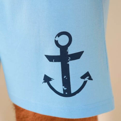 Férfi tengerészkék pizsama