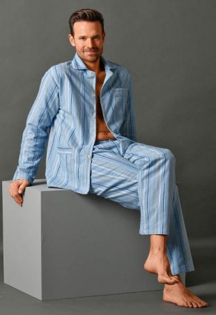 Klasszikus férfi flanel ing pizsama