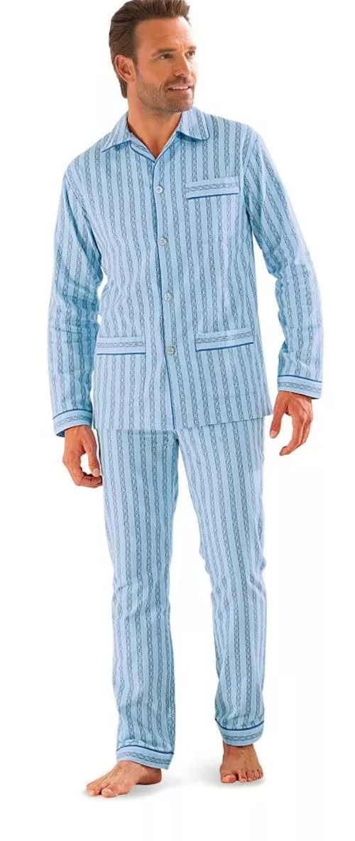 Klasszikus férfi pizsama csíkokkal