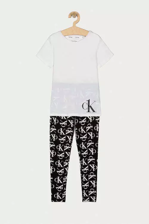 Modern Calvin Klein gyerek pizsama fekete-fehérben