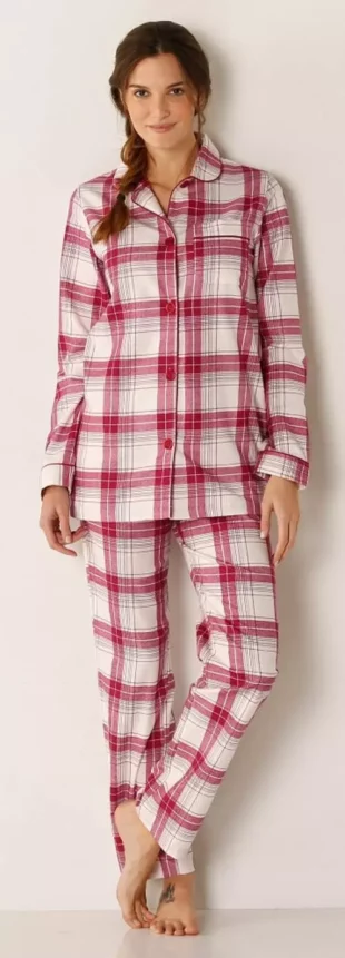 Női kockás flanel pizsama