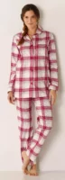 Női kockás flanel pizsama