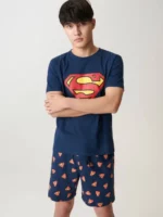 Olcsó férfi rövid pamut pizsama Sinsay Superman